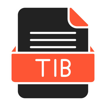 TIB File Format Vector Icon Design