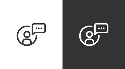 People chat talk discuss Logo Icon Symbol Vector Design Template. Simple Business logo icon design