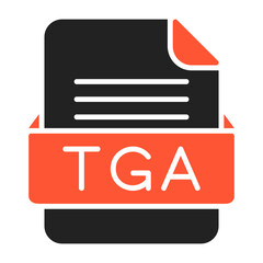 TGA File Format Vector Icon Design