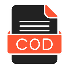 COD File Format Vector Icon Design