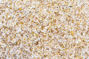 Full frame of psyllium dietary fiber.