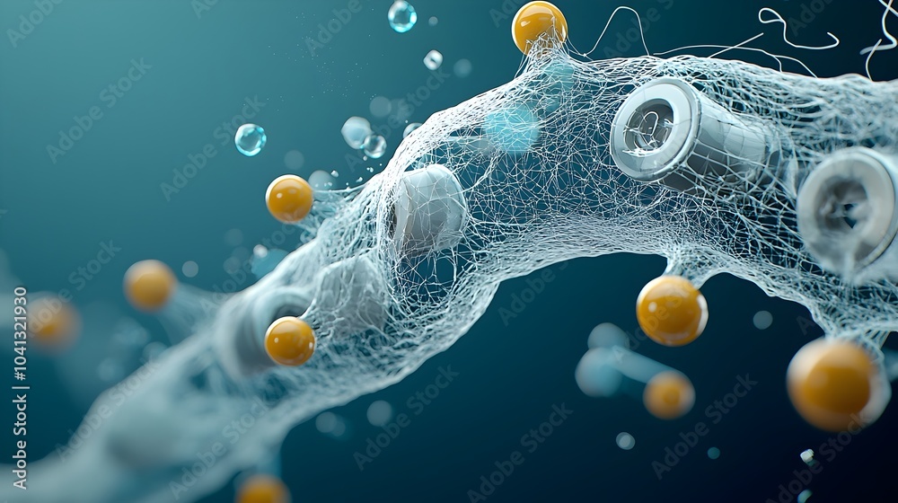 Fototapete Intricate mesh diagrams visualizing the complex fluid dynamics and flow patterns within water simulations showcasing the power of computational analysis and scientific modeling