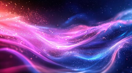 Obraz premium Abstract Cosmic Waves of Energy in Vibrant Colors