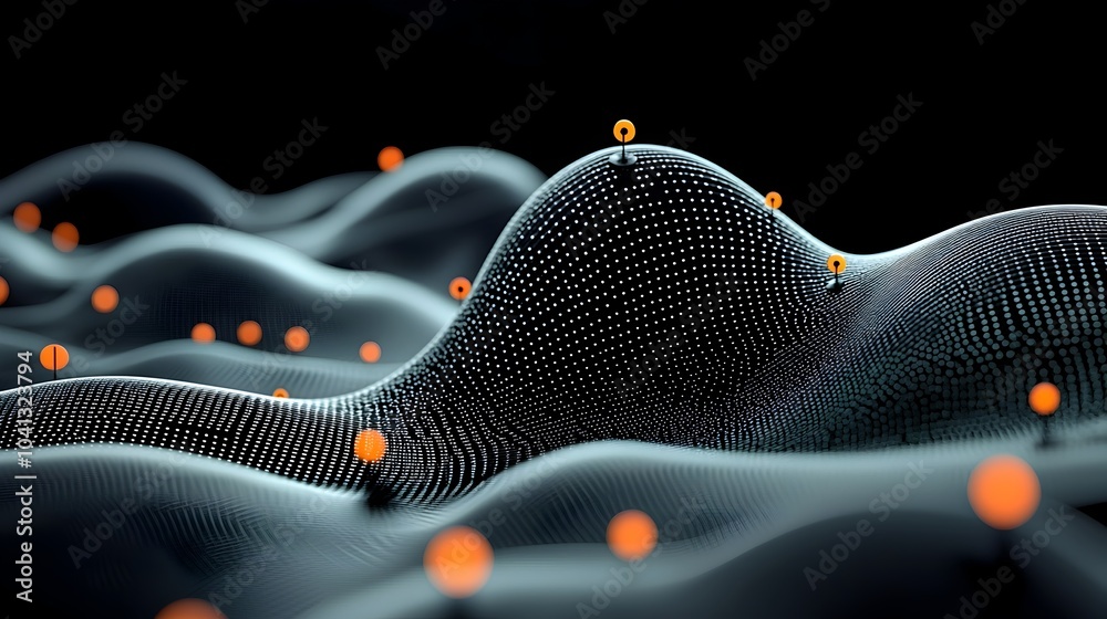 Aufkleber Mesh patterns illustrating digital data breaches and cybersecurity vulnerabilities designed to raise awareness about the importance of data privacy and protection in the digital age