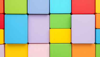 Empathy Colorful Blocks isolated with white highlights, png