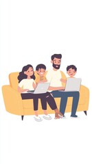 Fototapeta premium Family Working Together