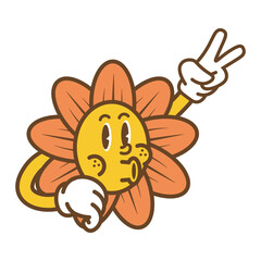 Groovy Flower Illustration