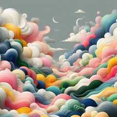 Modern Background Pattern with Retro Design Shapes, Colors Suitable for Design Backgrounds