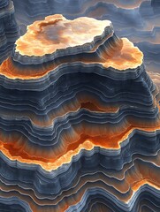 Earthy Layered Texture with Brush Strokes