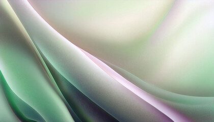 Fototapeta premium Serene Green Fabric Drape: Soft, flowing curves create a calming, minimalist aesthetic. A gradient of pale to deeper greens evokes tranquility.