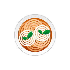 Udon, Japanese food, Japanese noodle soup.