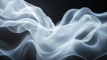 Obraz premium clean, abstract design with wavy white lines undulating across the background