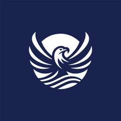 Modern eagle logo