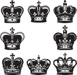 Fototapeta premium black crown logo victor 