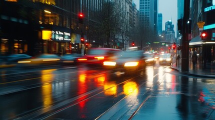 City Traffic at Dusk