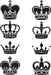Fototapeta premium black crown logo victor 