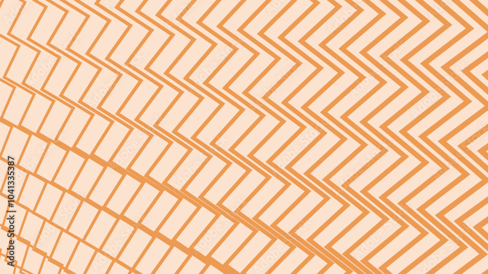 Wall mural orange zig zag pattern abstract background for backdrop or presentation