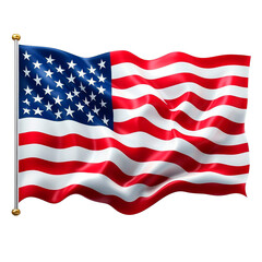 Obraz premium Flag of USA isolated on transparent background. National symbol