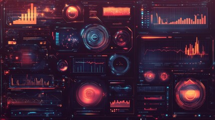 Obraz premium Futuristic Data Visualization