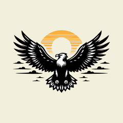 Fototapeta premium eagle with wings