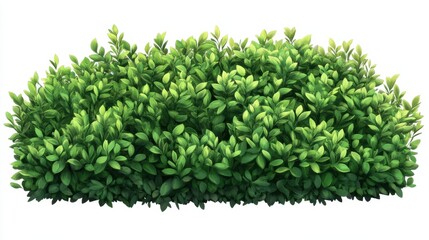 Obraz premium Dense Cartoon Style Green Bush Illustration