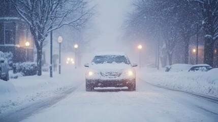 Car in Snowy Weather