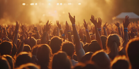 Rock concert silhouette crowd entertainment