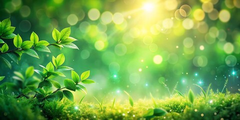 Vibrant Social Media Post Background with Bokeh Effect and Green Accents for Eye-Catching Digital Content, Perfect for Engaging Posts, Nature Themes, and Fresh Designs