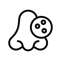 7 blackhead line icon illustration vector graphic