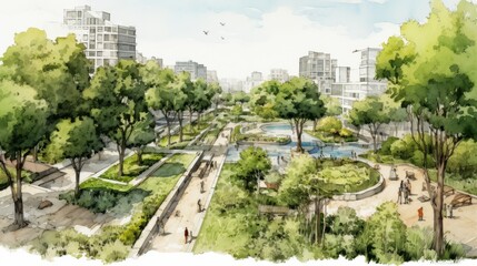 Urban green spaces a vision for sustainable city living