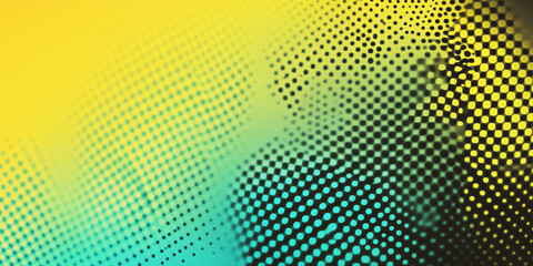 Dots halftone yellow green color pattern gradient texture background.


