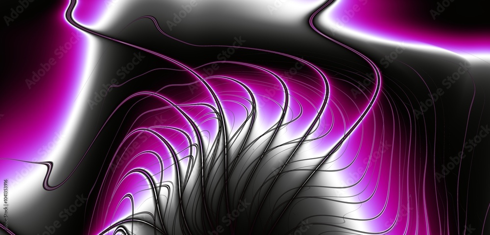 Poster abstract blue and purple dynamic background. futuristic vivd neon swirl lines. light effect.