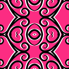 SIMPLE ART seamless batik dayak square pattern background design