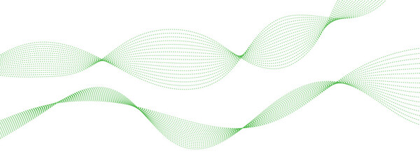 Abstract background with green wavy lines. Vector illustration
