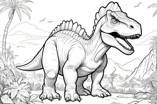 recommend clip art: Dinosaur Coloring Book Page