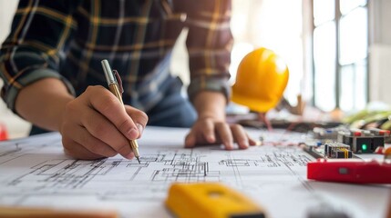 An electrical contractor meeting with clients to discuss electrical project requirements