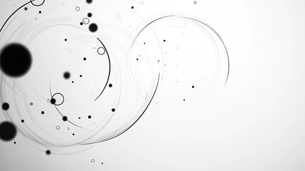 Abstract Circles and Dots on White Background