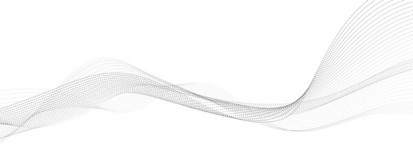 Abstract background with green wavy lines. Vector illustration