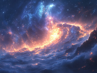Fototapeta premium Voyage Through the Stars
