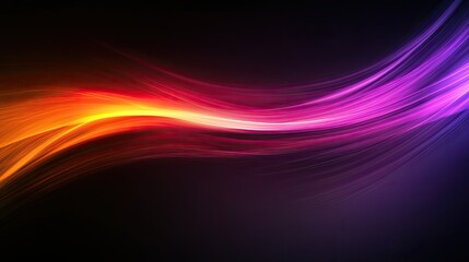 Fototapeta premium Colorful Light Waves on a Dark Background