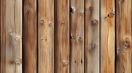 Fototapeta premium Wooden wall background with vertical slats, texture of natural wood paneling for interior design or backdrop, furniture, home decore