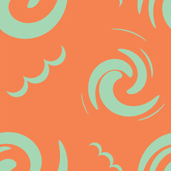 Obraz premium Outline animalistic seamless pattern with scales or waves, flat vector stock illustration as trend seamless or endless background