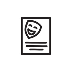 Theater line icons