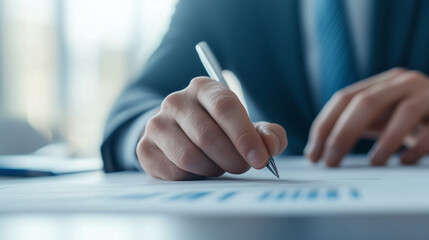 Fototapeta premium Auditor Presenting Financial Discrepancies to Executives Listening