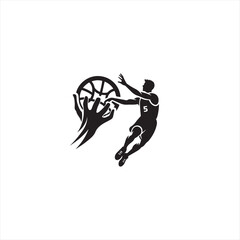 Basketball SVG, Basketball PNG, Sport SVG, Basketball player Silhouette, Basketball player Logo, Playing Basketball, Basketball Art Print