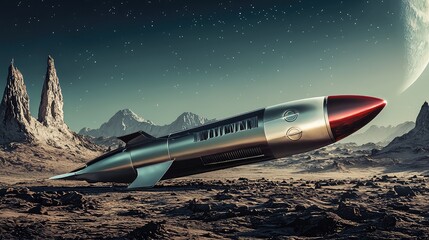 Fototapeta premium Interplanetary Rocket Concept for Future Exploration