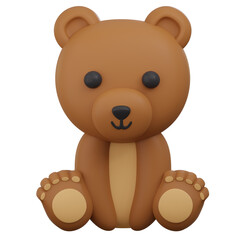 3D Bear Animal Illustration