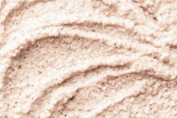 Texture of porridge close-up. Baby food, coarse porridge. Background texture of food for children.
