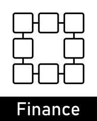 Finance line icon. Line graph with upward trend. Ideal for finance, growth, and data analysis
