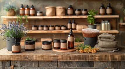 Assortment of cosmetic products and Beauty products collection